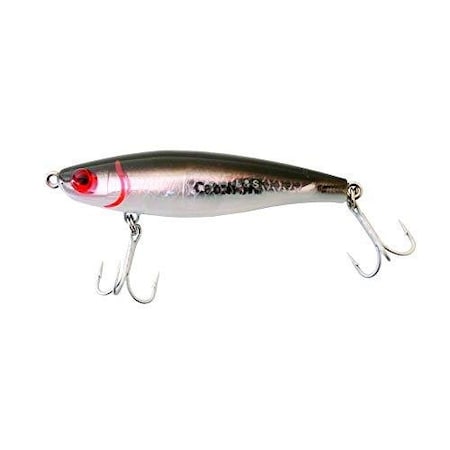 Mirrolure Catch Jr Suspending Twitchbait, 3, 38 Oz Black BackWhite BellySilver Scale 22MR-21